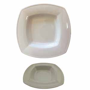 ZZ NOVO HONDO PLATO CUADRADO 27,5CM CJ5u