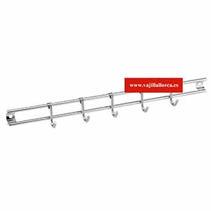 ZZ SOPORTE PARED 36CM 5 GANCHOS 346000 INOX PUJ
